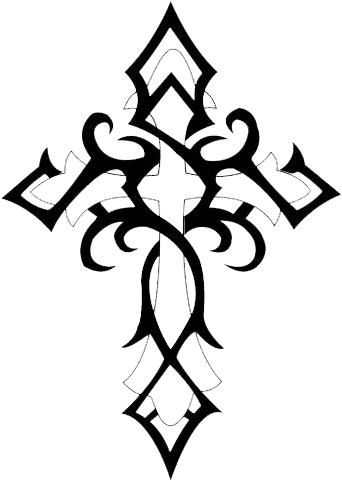 Cross Gothic Tattoo - Cross Tribal Tattoo Designs, HD Png Download - Transparent PNG Free Download | PNGio