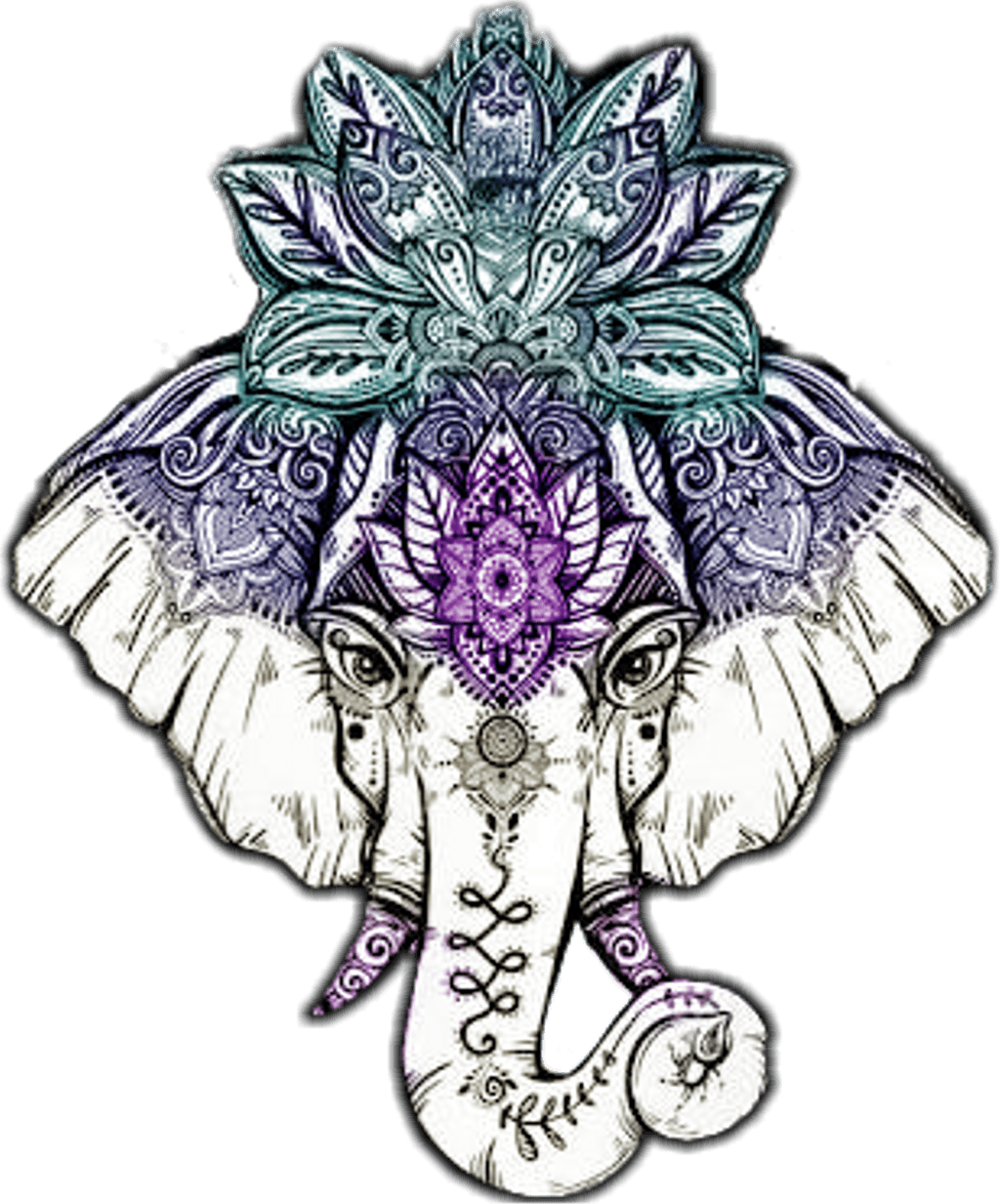 Thai Elephant Head Tattoo , Png Download - Mandala Elephant Head Tattoo, Transparent - Transparent PNG Free Download | PNGio