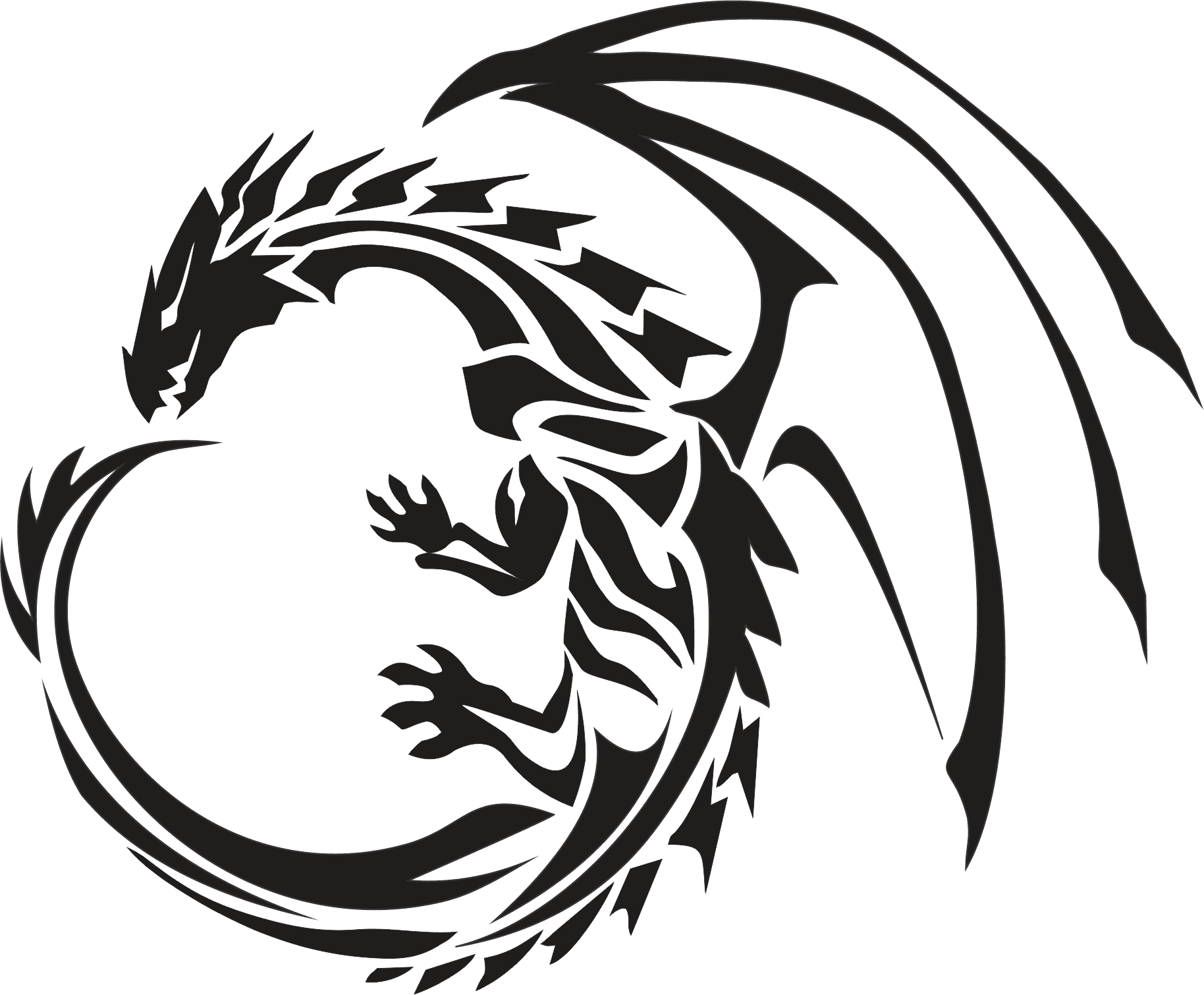 Circle Dragon Tattoo Clip Arts - Dragon Tattoo Transparent Background, HD Png Download - Transparent PNG Free Download | PNGio