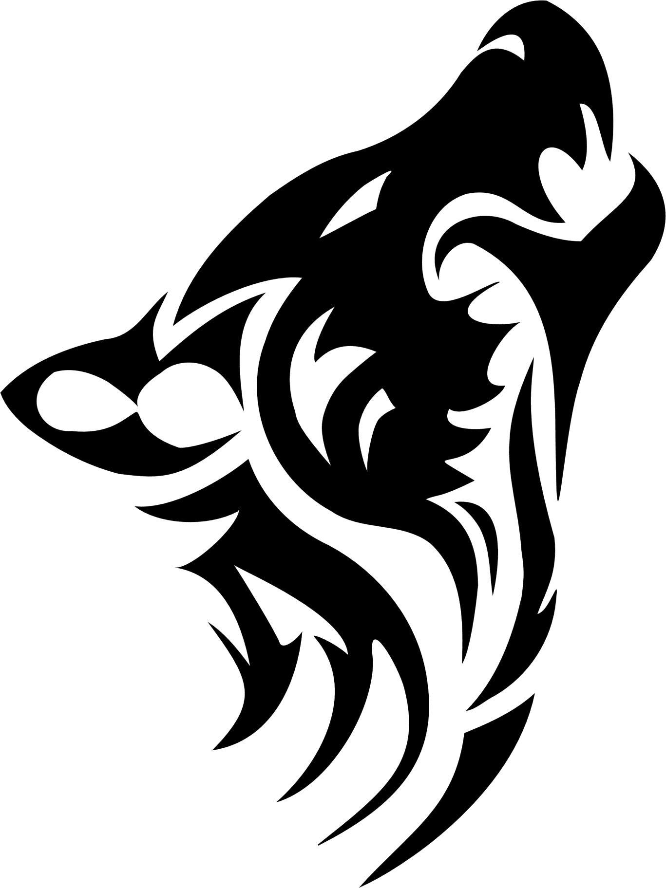 Tribal Tattoos High-quality Png - Tribal Wolf Head Tattoo, Transparent - Transparent PNG Free Download | PNGio