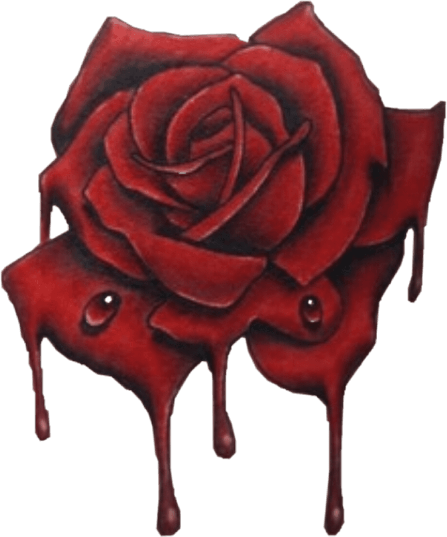 Garden Roses Tattoo Blood Red - Red Rose Tattoo Design, HD Png Download - Transparent PNG Free Download | PNGio
