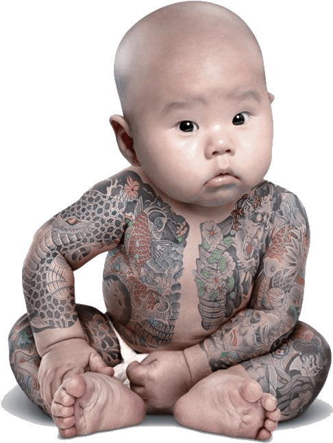 Yakuza Tattoo Baby , Png Download - Tattooed Baby, Transparent - Transparent PNG Free Download | PNGio