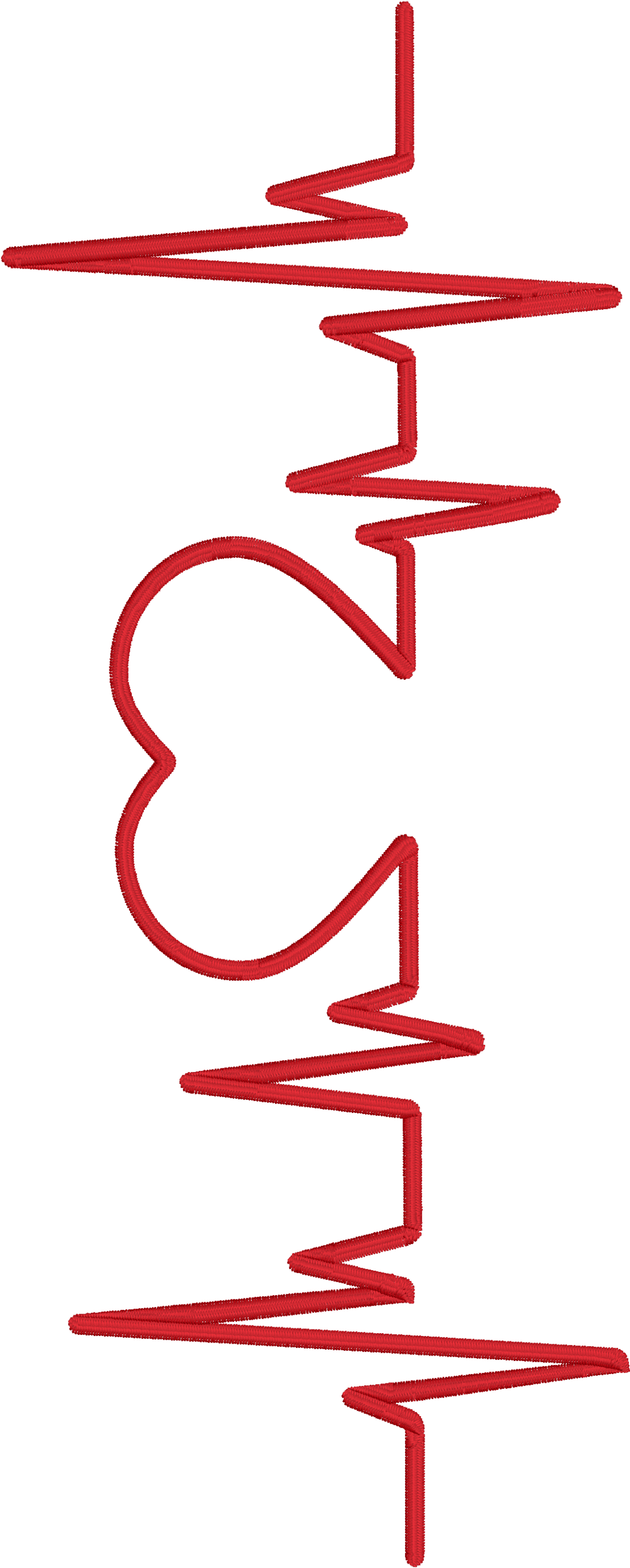 Pulse Heart Heartbeat Embroidery - Love Heart Beat Tattoo, HD Png Download - Transparent PNG Free Download | PNGio