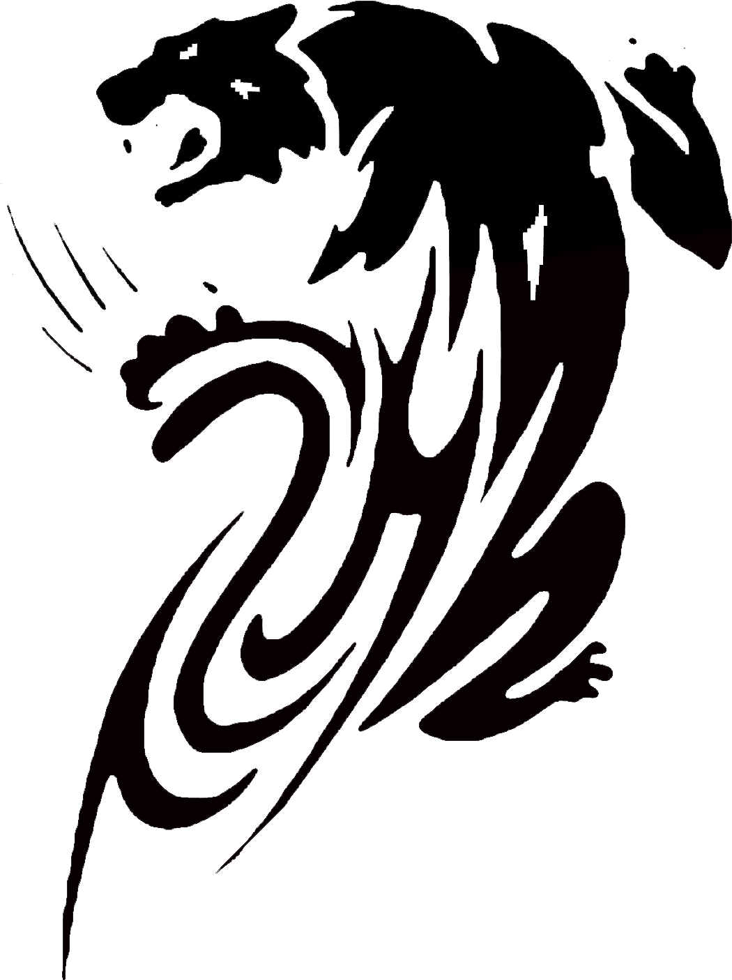 Black Panther Jaguar Old School Tribe - Tribal Panther Tattoo, HD Png Download - Transparent PNG Free Download | PNGio