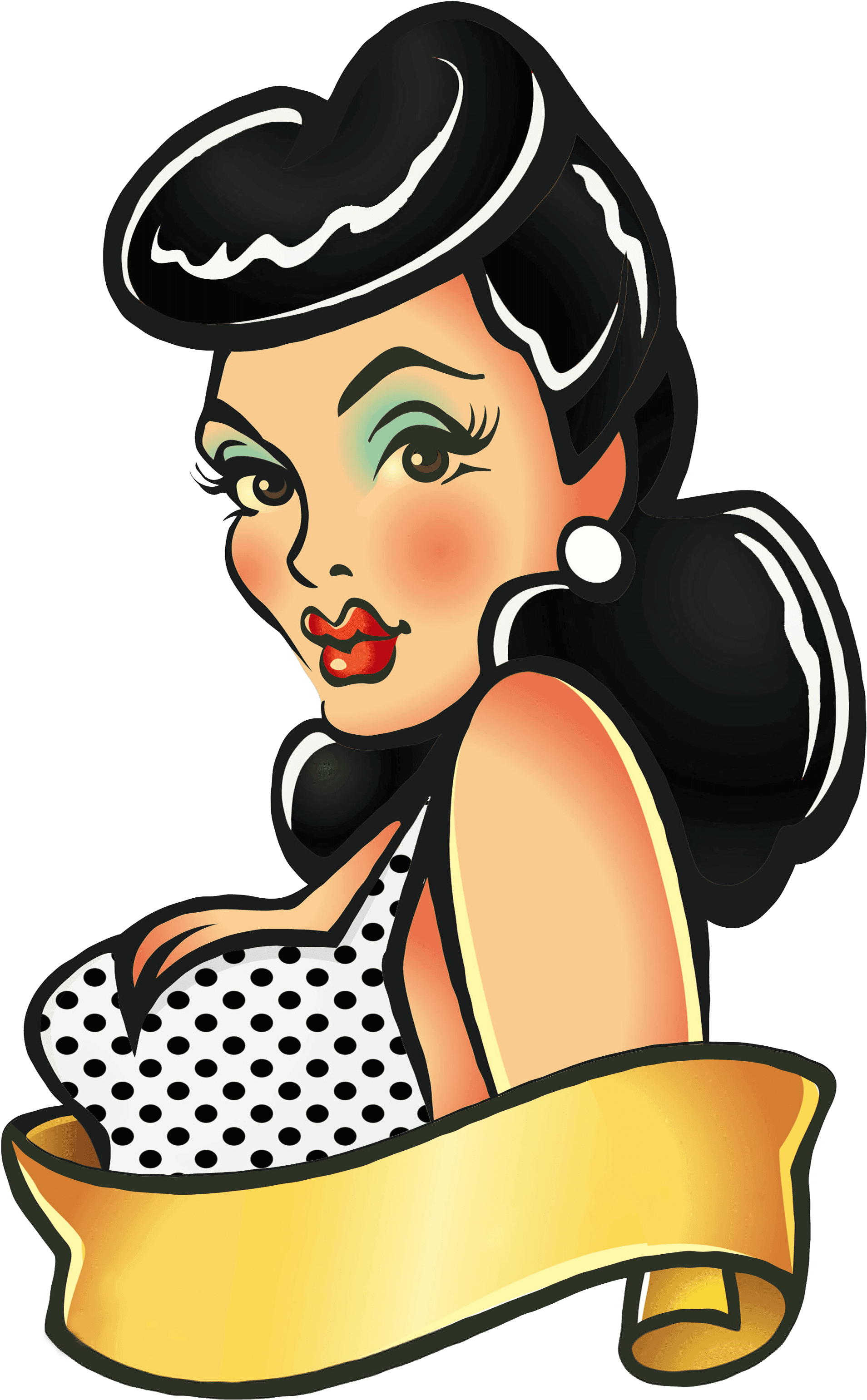 Pinup Girl Sychobilly Rockabilly Tattoo Designs Smart - Pin Up Tattoo, HD Png Download - Transparent PNG Free Download | PNGio