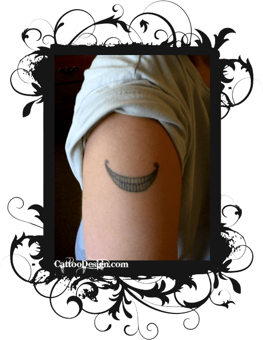Drawn Cheshire Cat Tattoo - Leopard Print Tattoo Temporary, HD Png Download - Transparent PNG Free Download | PNGio