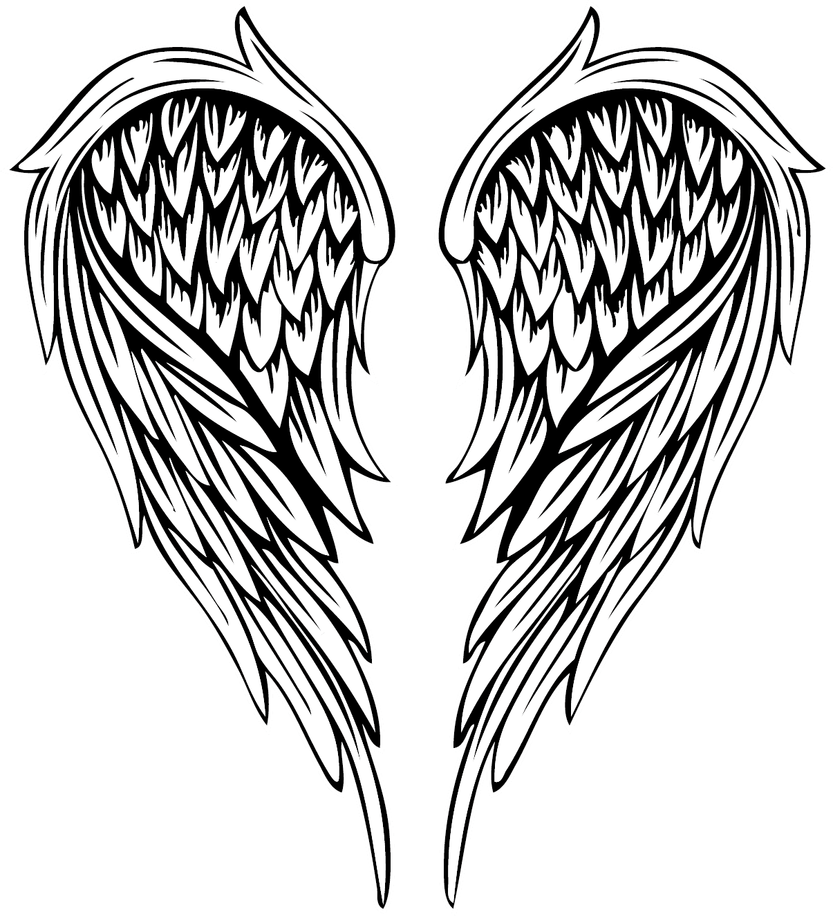 Angel Angelwings Wings Wing Tattoos Tattoo - Angel Wings Tattoo Png, Transparent - Transparent PNG Free Download | PNGio