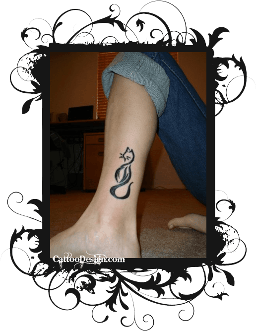 Cat Tattoo On Ankle - Tattoo Chesire Cat Smile, HD Png Download - Transparent PNG Free Download | PNGio