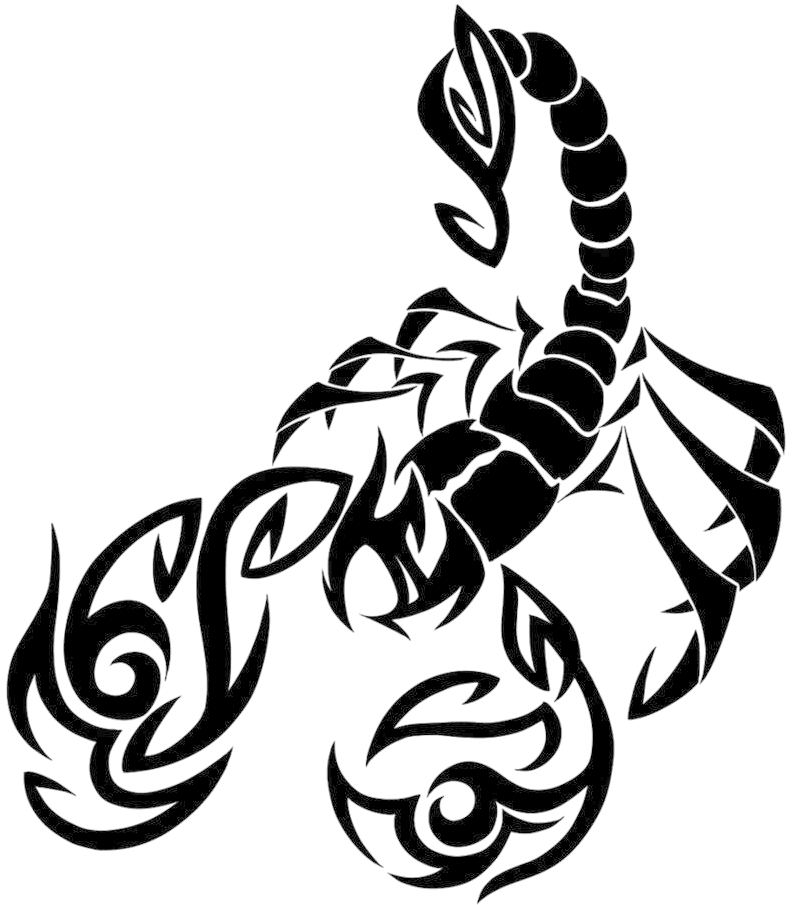 Scorpio Tattoo Png Image Transparent Background - Black Tattoo Transparent Background, Png Download - Transparent PNG Free Download | PNGio