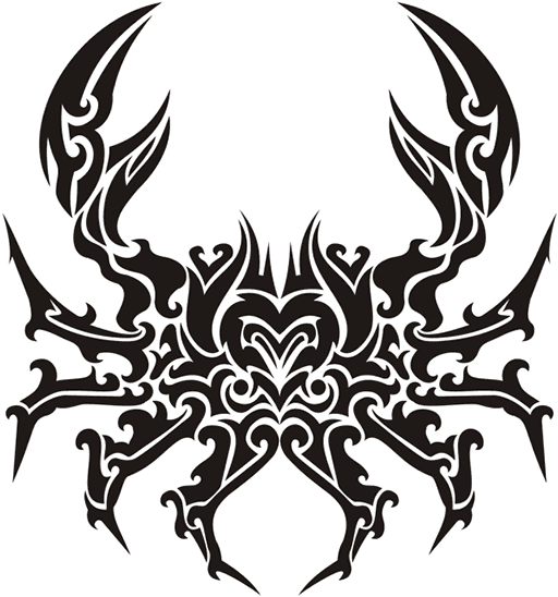 Clip Art Cancer Crab Tattoo - Tribal Crab Tattoo Designs, HD Png Download - Transparent PNG Free Download | PNGio