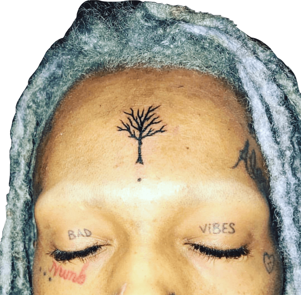 Xxxtentacion Badvibes Numb Alone Trap Depression Fucklo - Xxxtentacion Head Tattoo, HD Png Download - Transparent PNG Free Download | PNGio