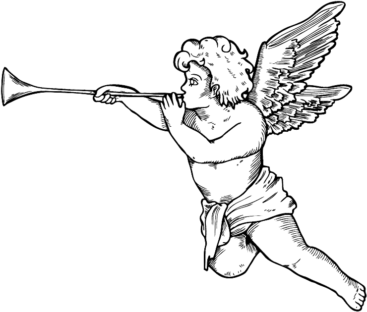 Cool Cherub Angel With A Pipe Tattoo Design - Angel Vector Tattoo, HD Png Download - Transparent PNG Free Download | PNGio