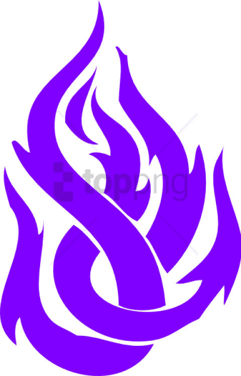 Tribal Fire Blue Purple - Flame Tattoo Png, Transparent - Transparent PNG Free Download | PNGio