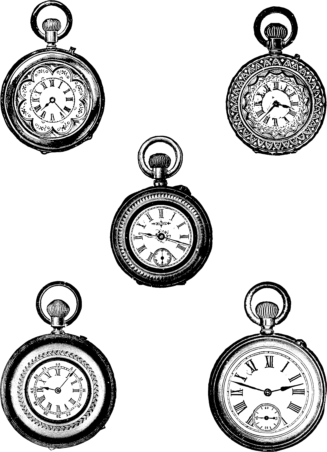 Pocket Watch Clipart Illustration - Old Pocket Watch Tattoo, HD Png Download - Transparent PNG Free Download | PNGio