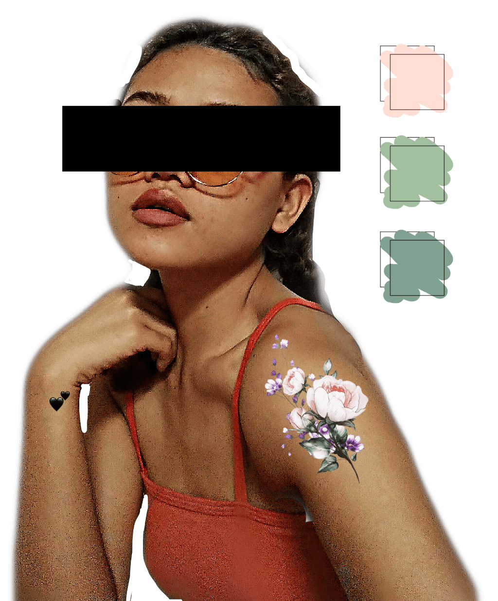 #freetoedit #tattoo #tattoos #pallette #color #create - Girl, HD Png Download - Transparent PNG Free Download | PNGio