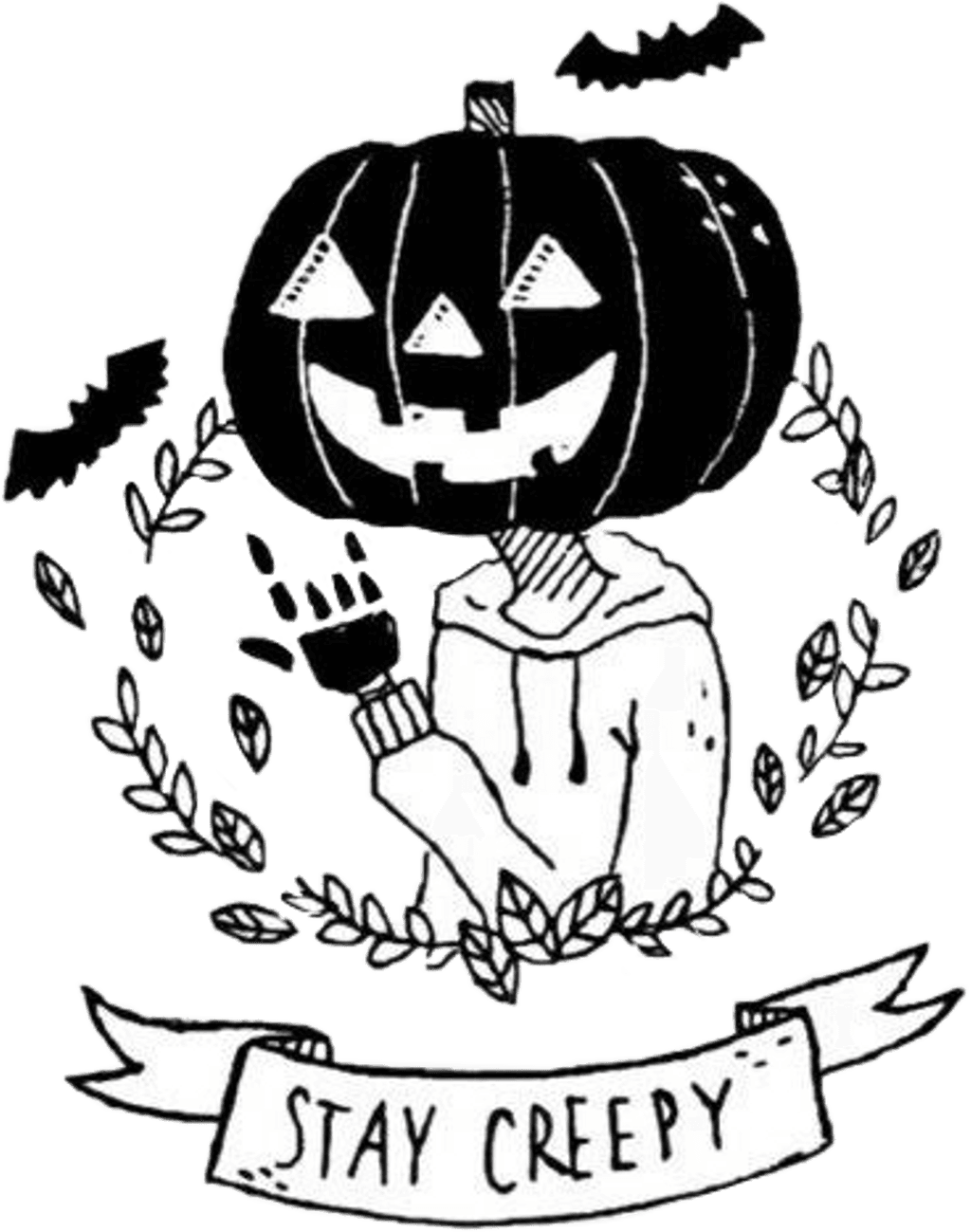 #blackandwhite #halloween #tattoo #tumblr #staycreepy - Jack O Lantern Tattoos Black And White, HD Png Download - Transparent PNG Free Download | PNGio
