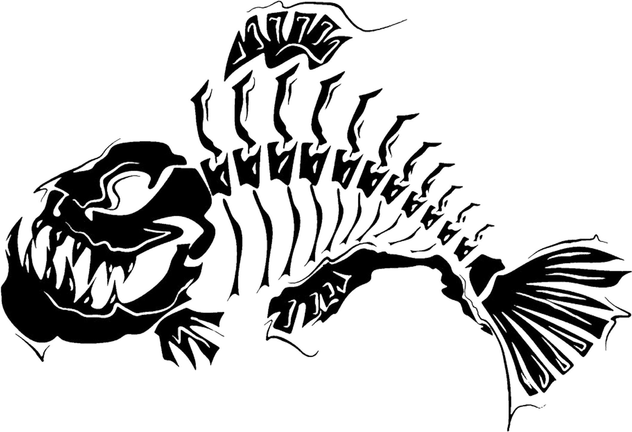Clipart Fish Skeleton Picture Free Stock Tattoo Skeleton - Tattoo Designs Fish, HD Png Download - Transparent PNG Free Download | PNGio
