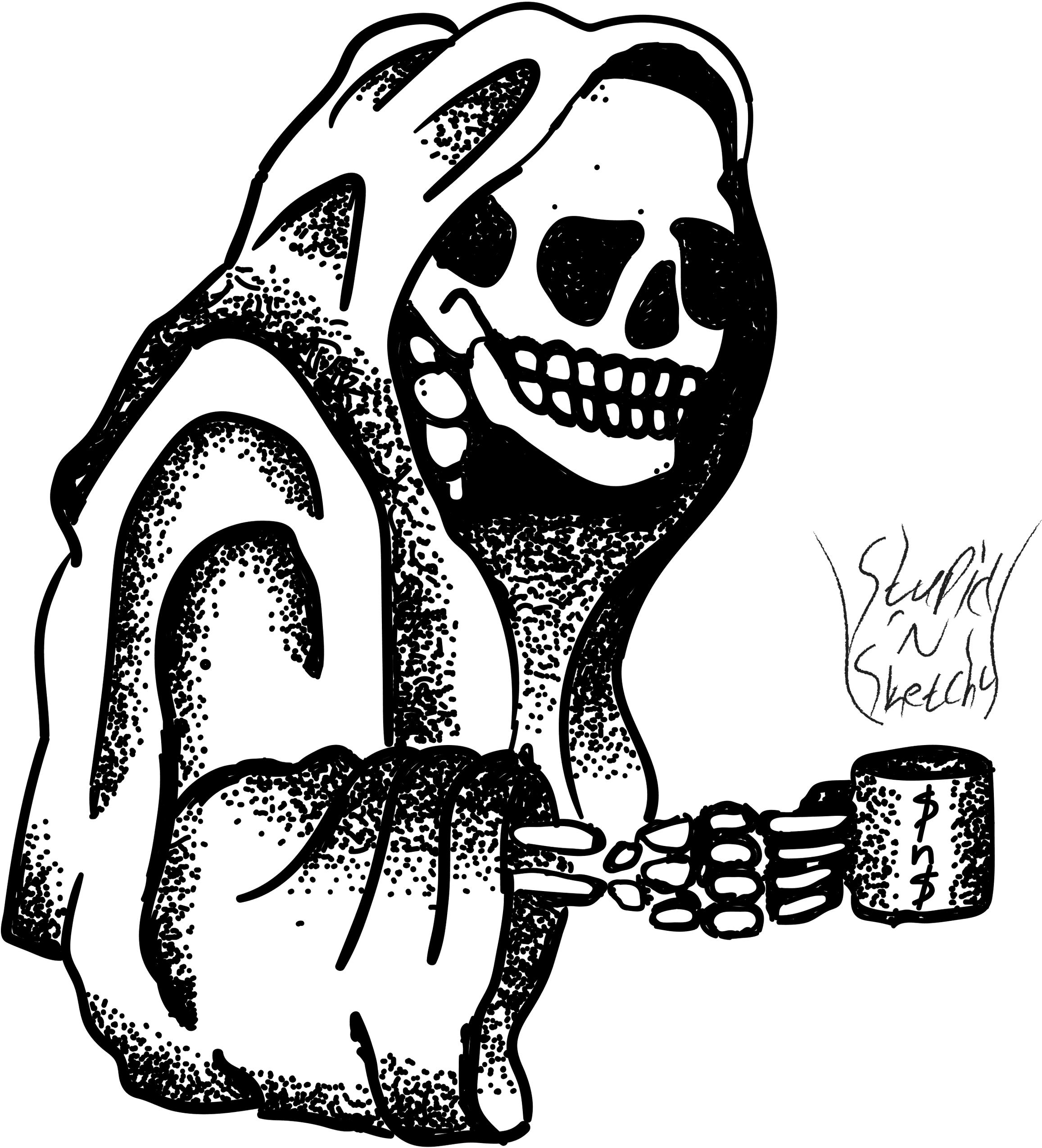 Grim Reaper Coffee Tattoo , Png Download - Grim Reaper Coffee Tattoo, Transparent - Transparent PNG Free Download | PNGio