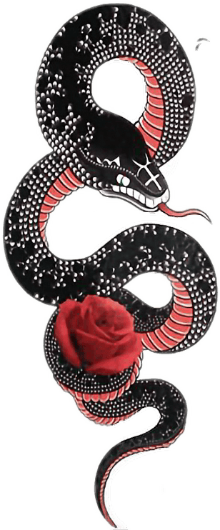 #snake #bad #creepy #blood #dark #black #satanic #666 - Traditional Black Mamba Tattoo, HD Png Download - Transparent PNG Free Download | PNGio