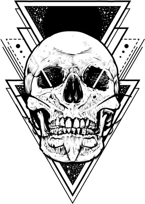 Skull - Skull Geometric Tattoo Designs, HD Png Download - Transparent PNG Free Download | PNGio