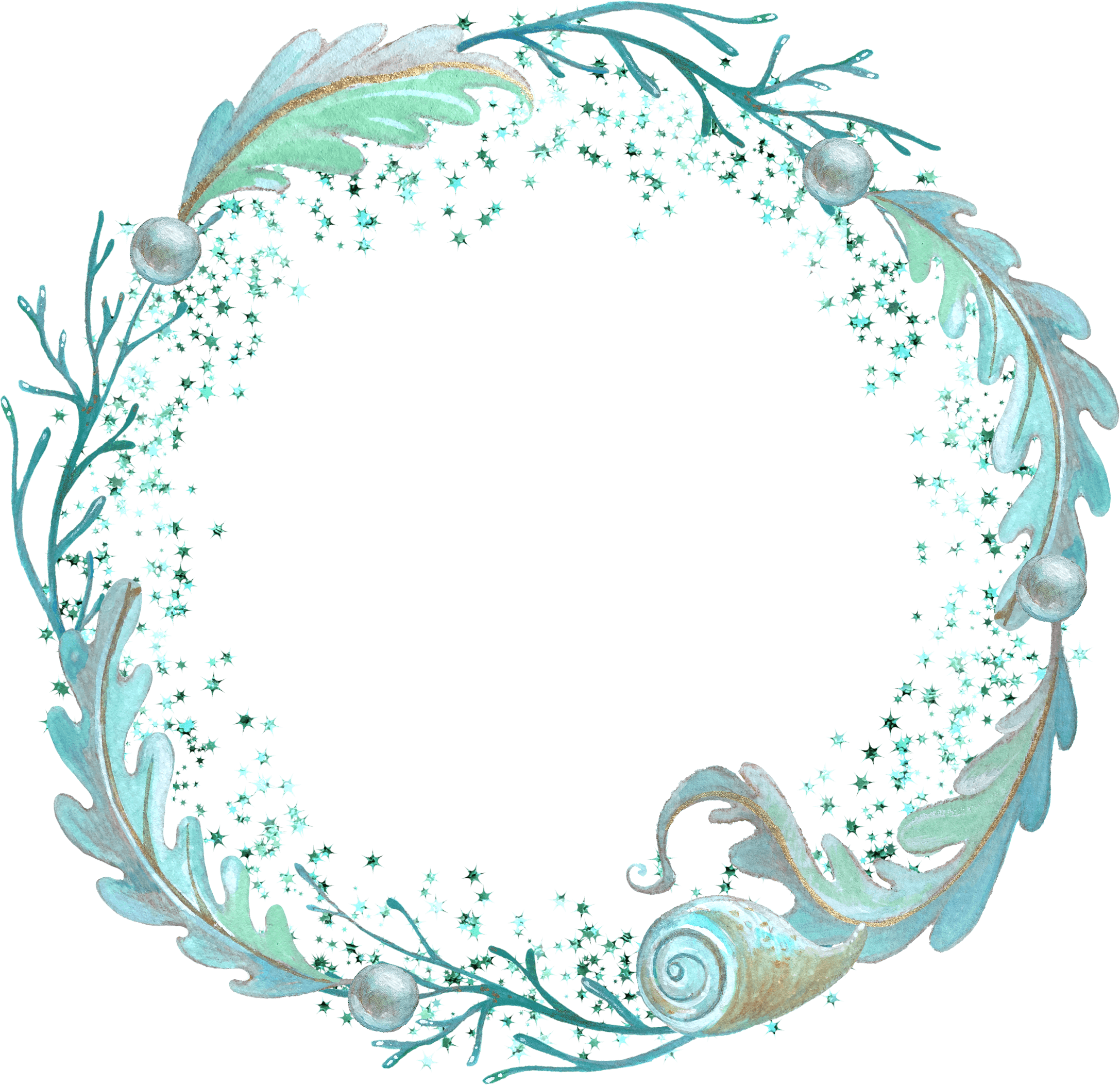 Flowers Leaves Vines Wreath Frame Border Filigree Swirl - Watercolor Tattoo Background Circle, HD Png Download - Transparent PNG Free Download | PNGio