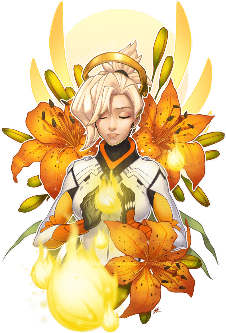 Overwatch Art, Overwatch, Blizzard, Blizzard Entertainment, - Mercy Overwatch Tattoo, HD Png Download - Transparent PNG Free Download | PNGio