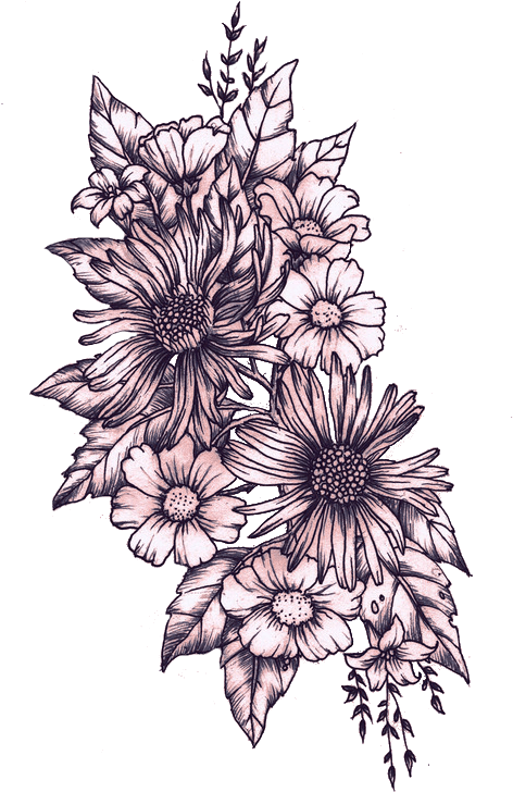 Sunflower And Daisy Tattoo, HD Png Download - Transparent PNG Free Download | PNGio