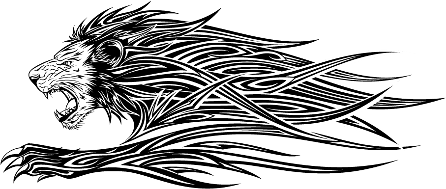 Lion Tattoo Png Transparent Images - Lion Of Judah Tribal, Png Download - Transparent PNG Free Download | PNGio