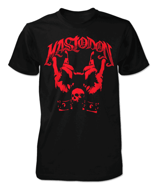 Devil Horns Tee - Mastodon Tattoo Hand Shirt, HD Png Download - Transparent PNG Free Download | PNGio