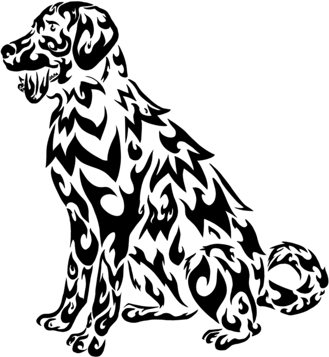 Dog Breed Dalmatian Dog Labrador Retriever Australian - Tribal Labrador Tattoo Designs, HD Png Download - Transparent PNG Free Download | PNGio