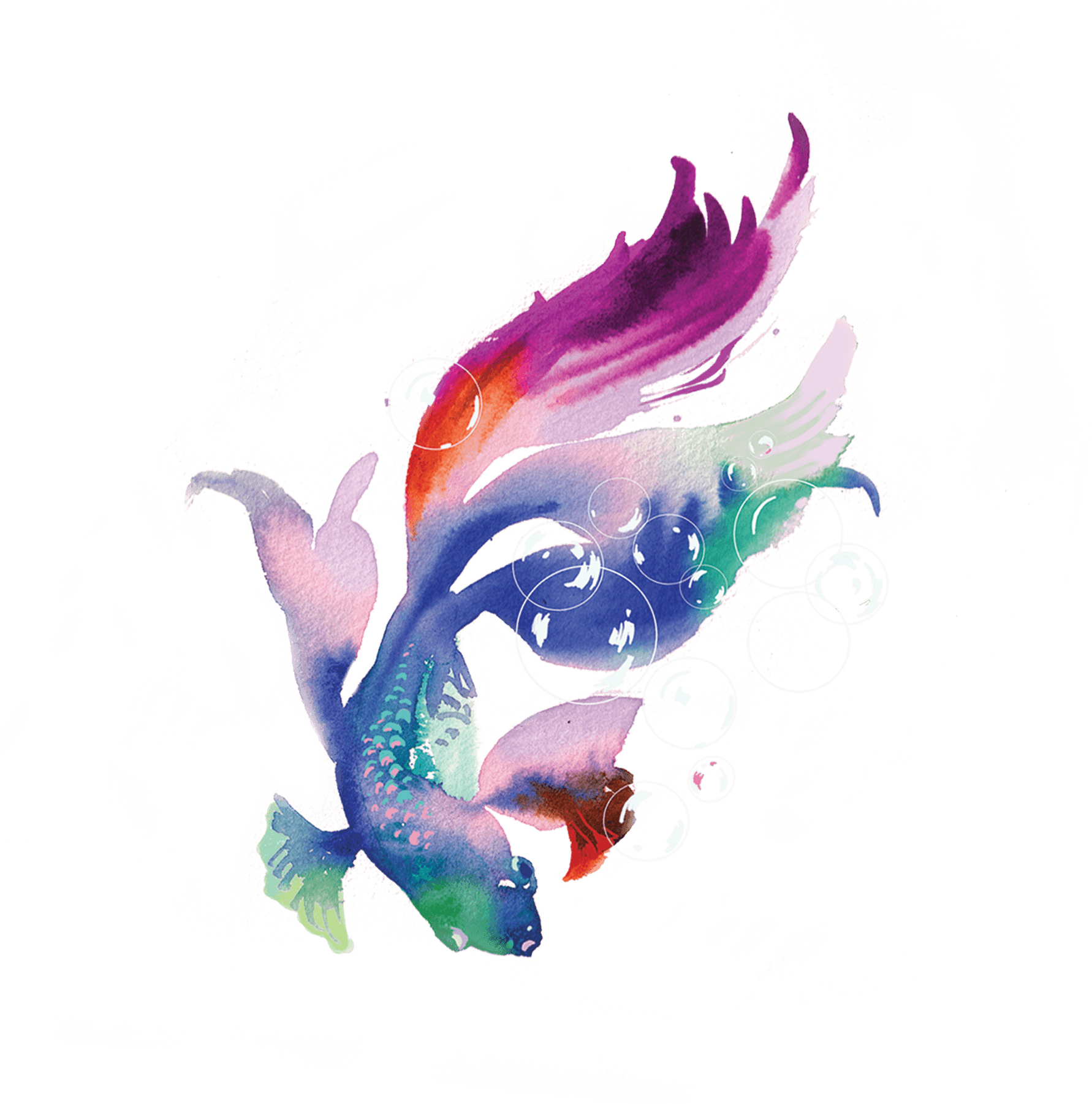 Watercolor Betta Fish Tattoos, HD Png Download - Transparent PNG Free Download | PNGio
