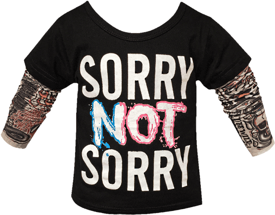 Kids Long Sleeve T Shirt With Tattoo Sleeves - Long-sleeved T-shirt, HD Png Download - Transparent PNG Free Download | PNGio