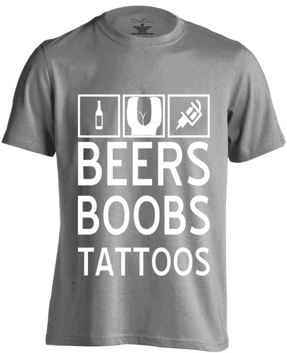"beers Boobs Tattoos - Active Shirt, HD Png Download - Transparent PNG Free Download | PNGio