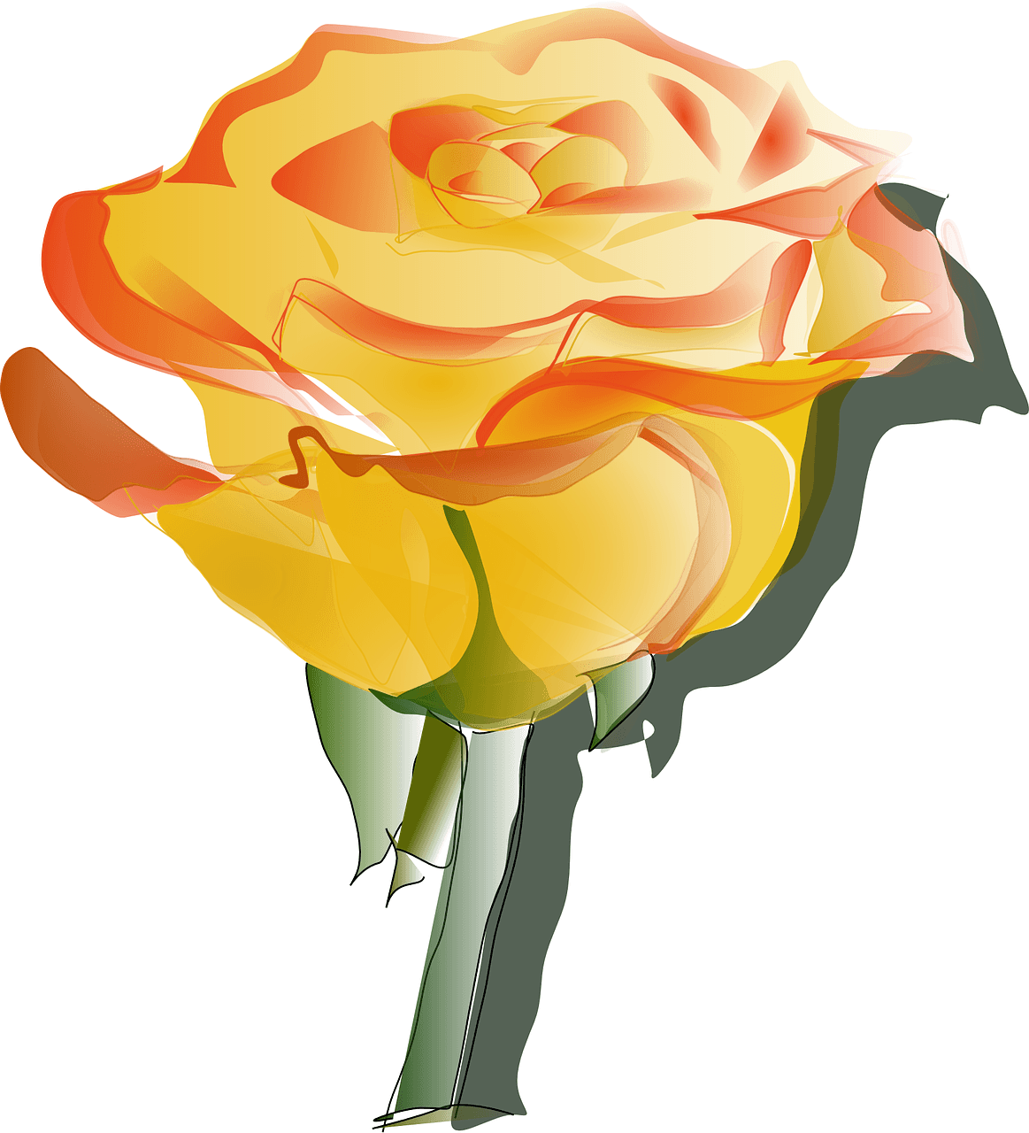 Yellow Flowers Tattoo Line Art, HD Png Download - Transparent PNG Free Download | PNGio