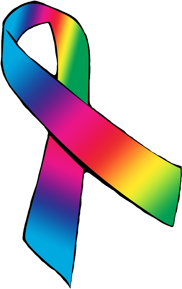 Transparent Awareness Ribbon Clipart - Tattoo Rainbow Cancer Ribbon, HD Png Download - Transparent PNG Free Download | PNGio