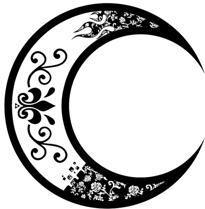 Half Moon Png Image - Gothic Moon Tattoo Design, Transparent - Transparent PNG Free Download | PNGio