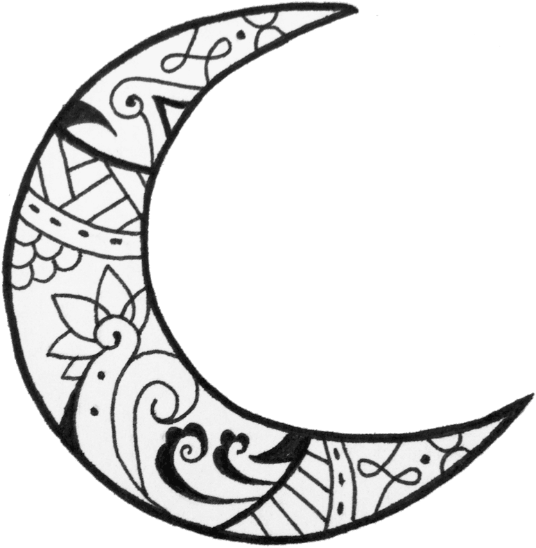 Moon Tattoo No Background, HD Png Download - Transparent PNG Free Download | PNGio