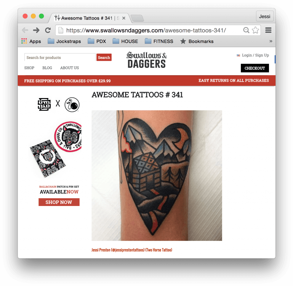 Jessi Preston Featured On Swallows & Daggers - Tattoo, HD Png Download - Transparent PNG Free Download | PNGio