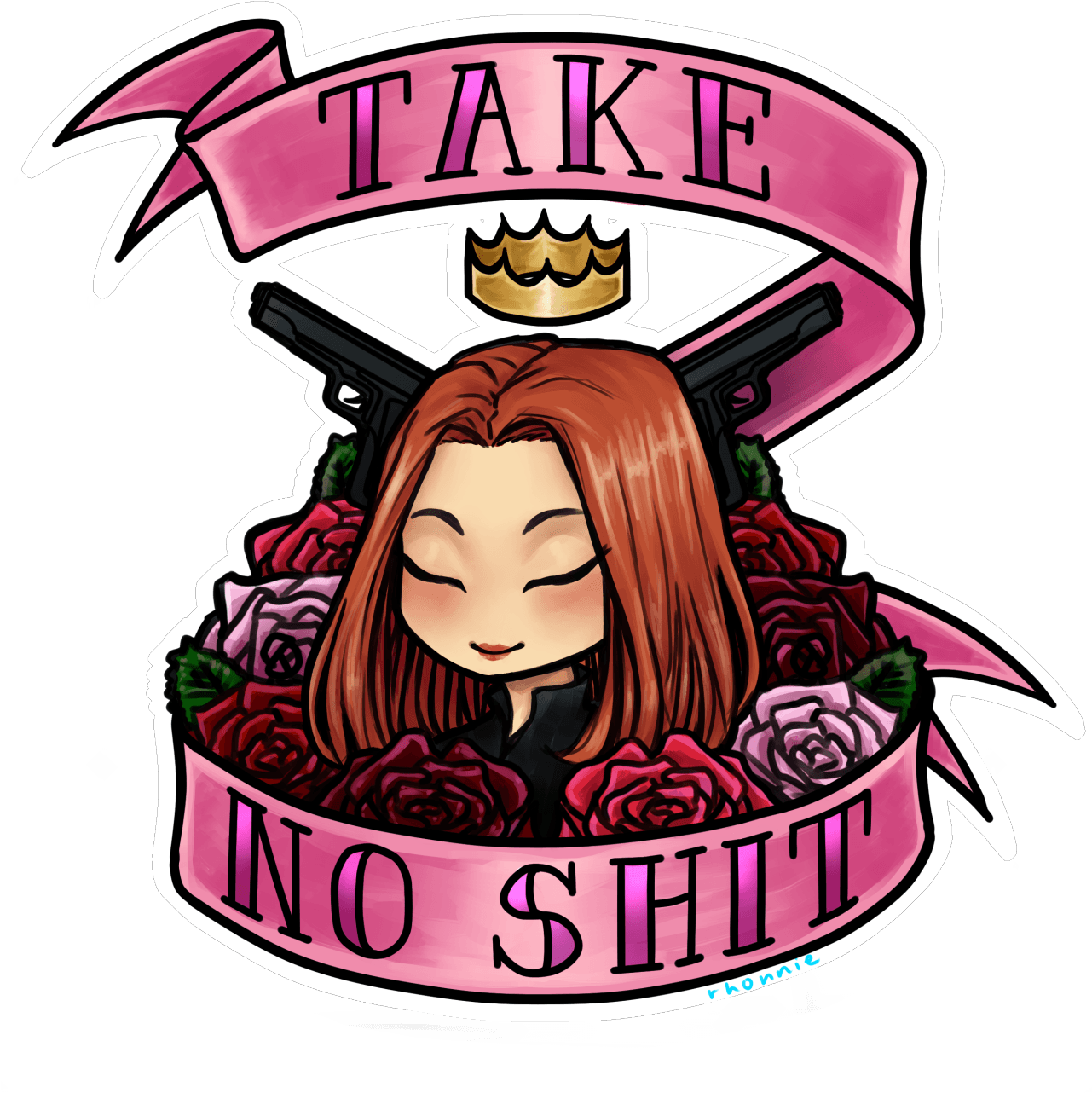 "take No Shit - Black Widow Tattoo Marvel, HD Png Download - Transparent PNG Free Download | PNGio