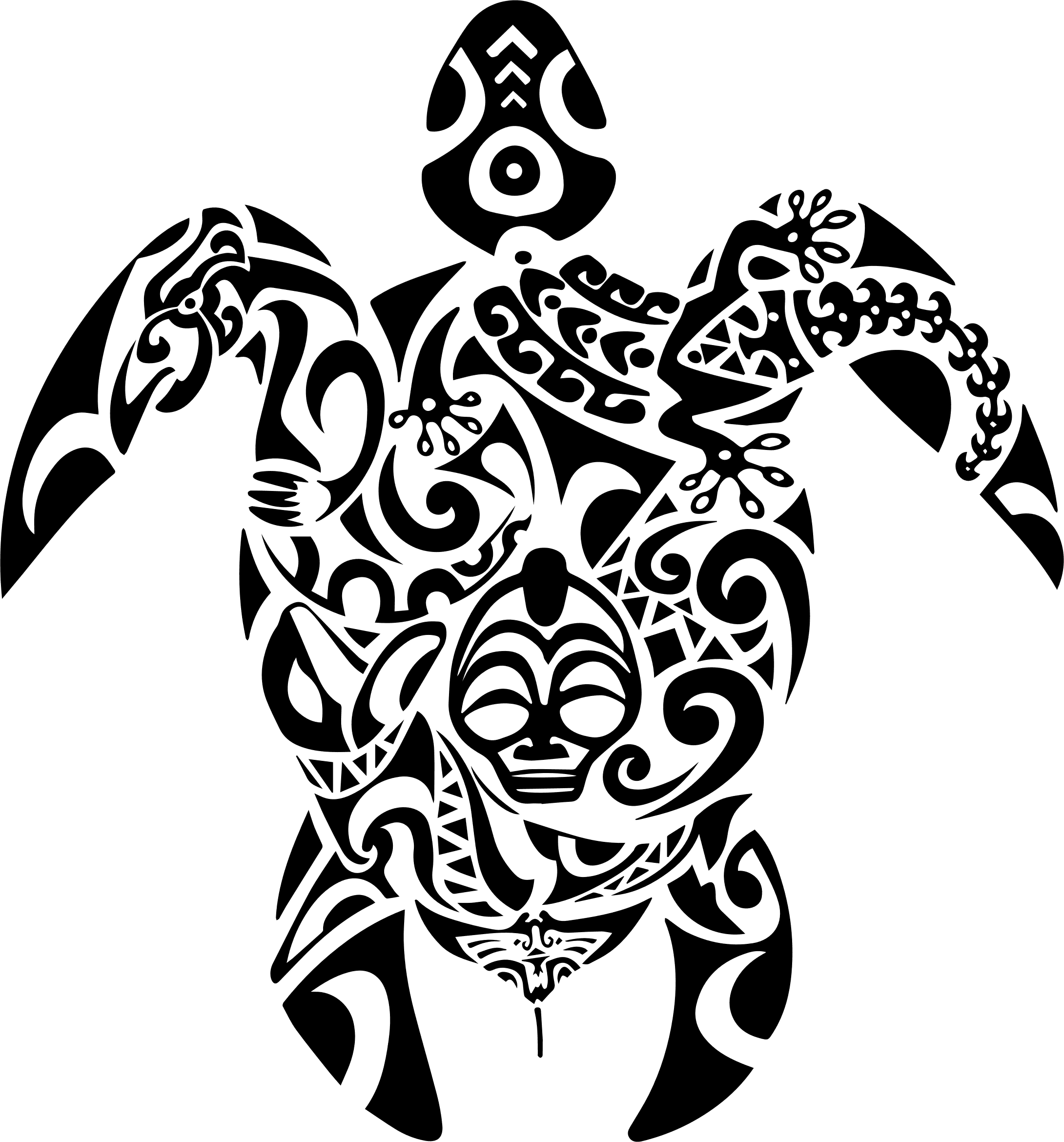 Motorcycle Clipart Tribal - Maori Turtle Tattoo, HD Png Download - Transparent PNG Free Download | PNGio