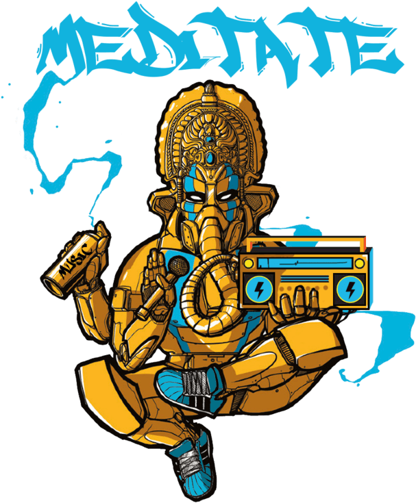 Ganesh Trance Women"s Printed Tank - Hip Hop 4 Elements Tattoos, HD Png Download - Transparent PNG Free Download | PNGio