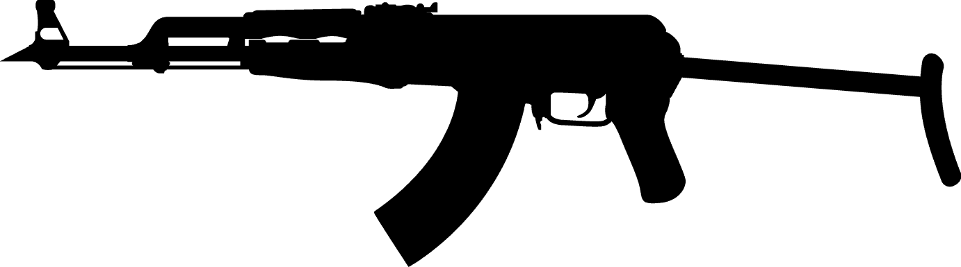 Ash-82 Silhouette - Ak 47 Black Tattoo, HD Png Download - Transparent PNG Free Download | PNGio