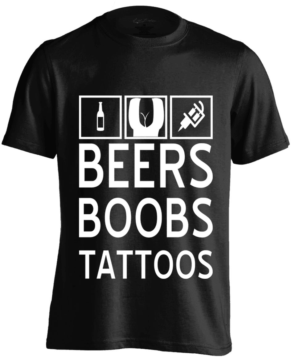 "beers Boobs Tattoos - Active Shirt, HD Png Download - Transparent PNG Free Download | PNGio