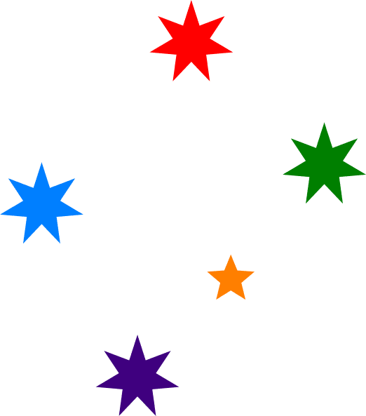 Colorful Stars Clipart Png - Blue Southern Cross Stars, Transparent - Transparent PNG Free Download | PNGio