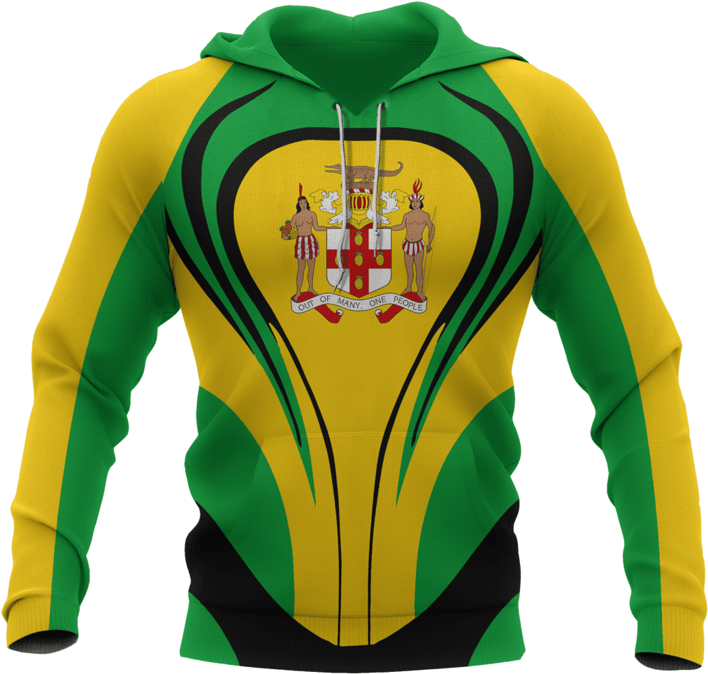 Jamaica Flag Hoodie Cannon Style - American Samoa Polynesian Tattoo Style, HD Png Download - Transparent PNG Free Download | PNGio