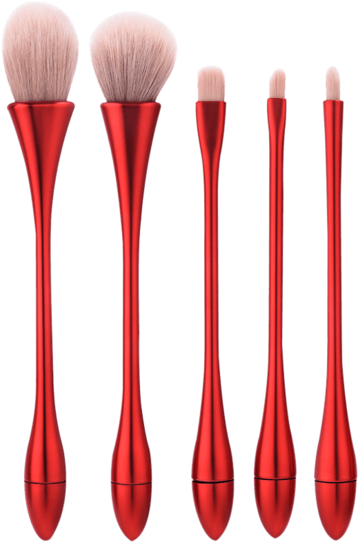 5pcs Tear Drop Waisted Portable Makeup Brushes Set - Makeup Brush, HD Png Download - Transparent PNG Free Download | PNGio