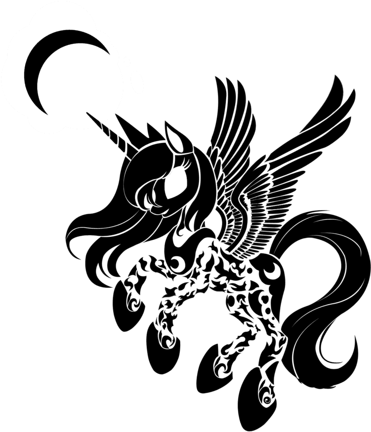 Princess Luna Black And White, HD Png Download - Transparent PNG Free Download | PNGio