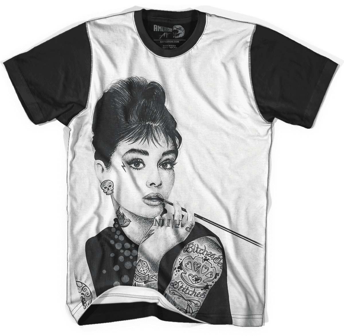 5 Images, Zx - Tattooed Audrey Hepburn Print, HD Png Download - Transparent PNG Free Download | PNGio