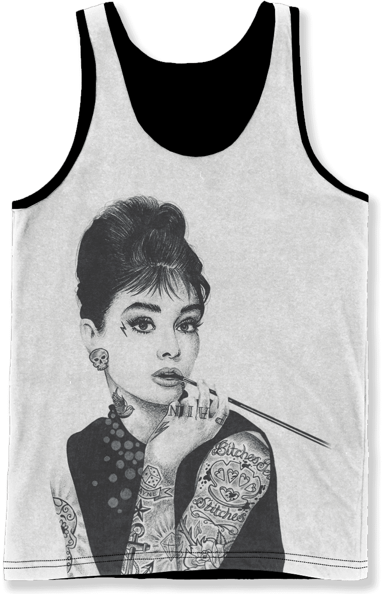 Tattooed Audrey Hepburn Print, HD Png Download - Transparent PNG Free Download | PNGio