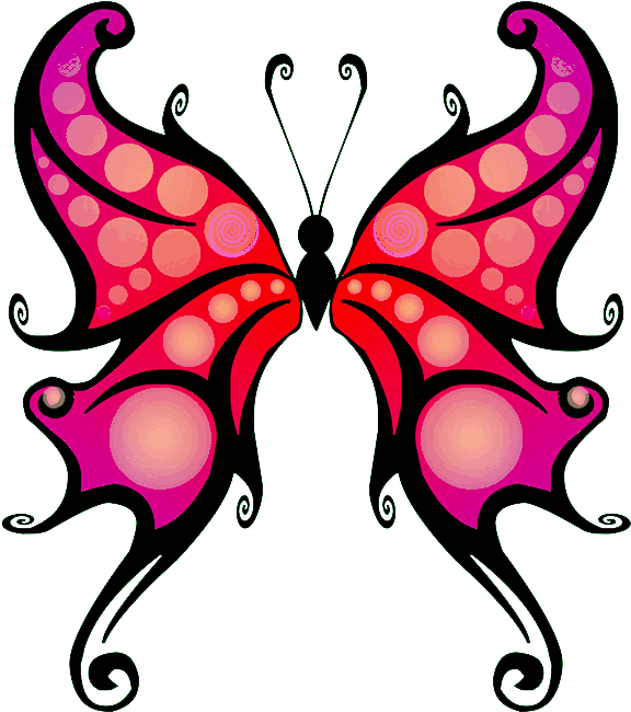 Fantasy Butterfly Clipart - Fantasy Butterfly Tattoo Outline, HD Png Download - Transparent PNG Free Download | PNGio